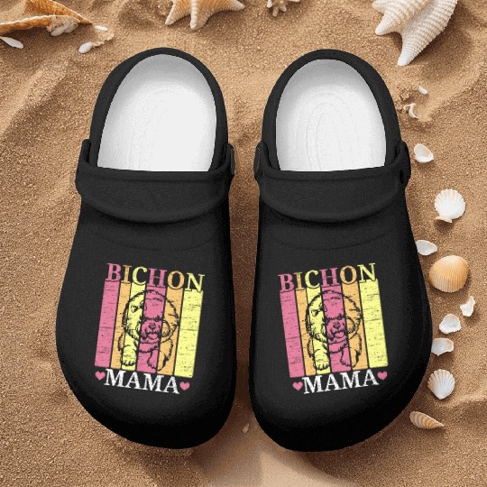 Bichon Frise Mama Dog Lover Puppy Paw Love Nurse Clogs