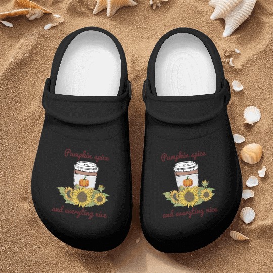 Halloween Pumpkin Spice Everything Nice Funny Nurse Clogs