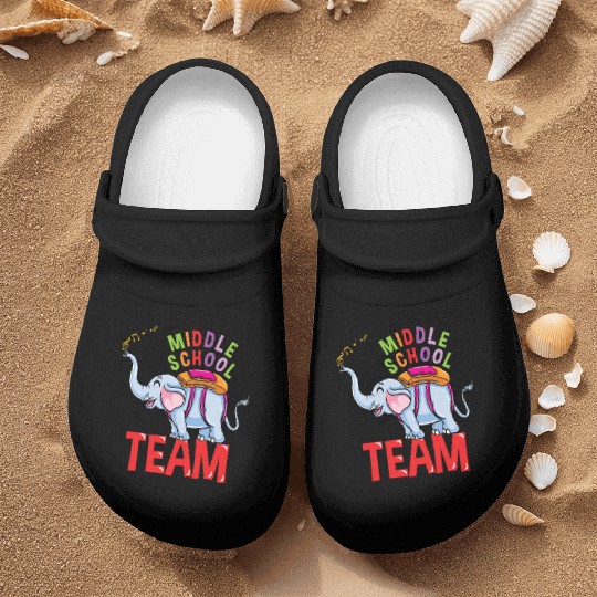 Back To School Elephant Middle School Team Nurse Clogs