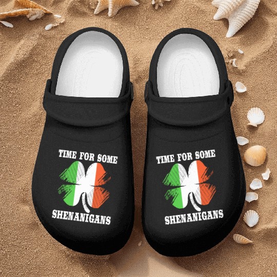 Irish Flag Clover Time For Some Shenanigans Nurse Clogs