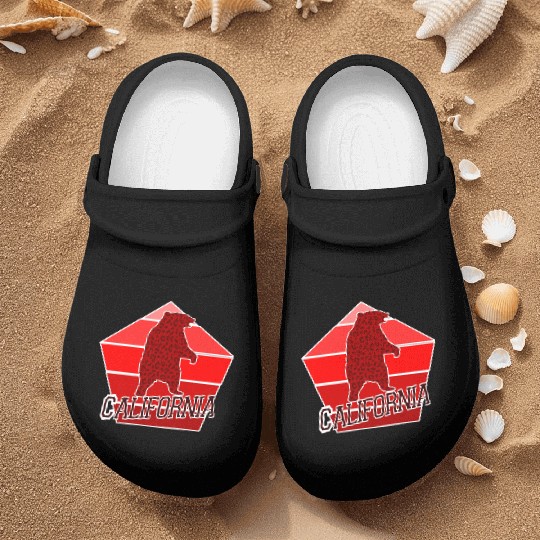 California Bear Flag Nurse Clogs