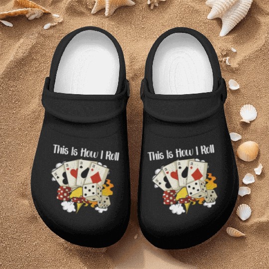 Poker Casino Poker Player Gambling Roulette Gift Nurse Clogs