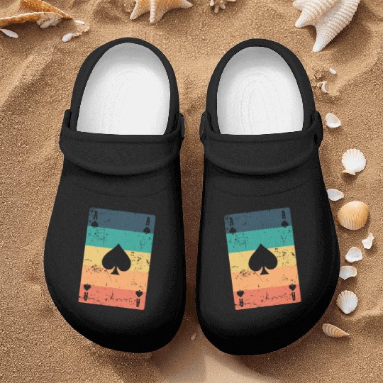 Ace of Spades Poker or Skat Card Game Game Nurse Clogs