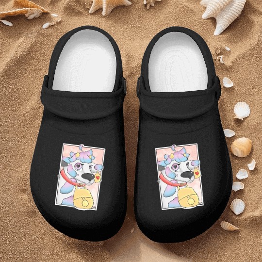 Cotton candy cow Nurse Clogs