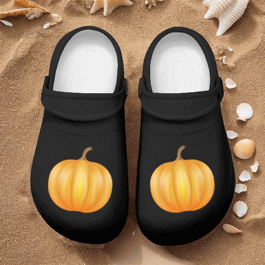 Unique Pumpkin. Fruit Halloween Nurse Clogs