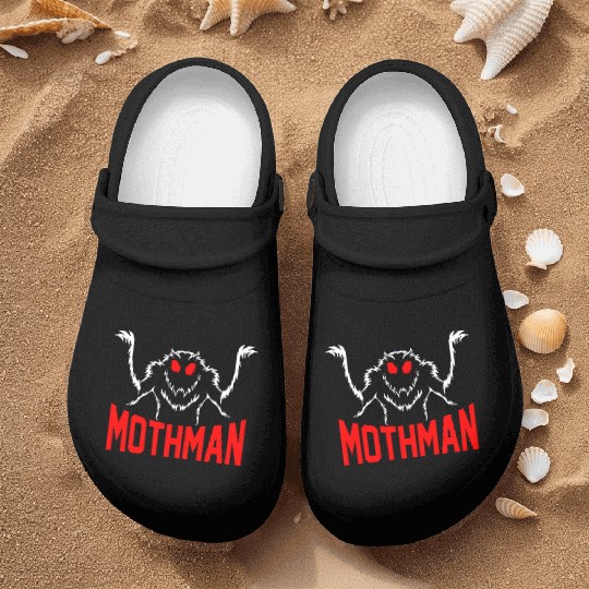 Folklore Monsters Cryptid Goth Mothman Nurse Clogs