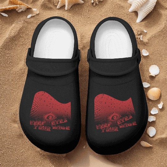 Eyes Wide Winter Storm Demon Red Nurse Clogs