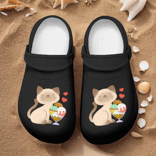 Ice Cream Cat Lover Nurse Clogs