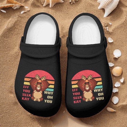 Retro Namaste Animal Meditation Cute Monkey Yoga Nurse Clogs
