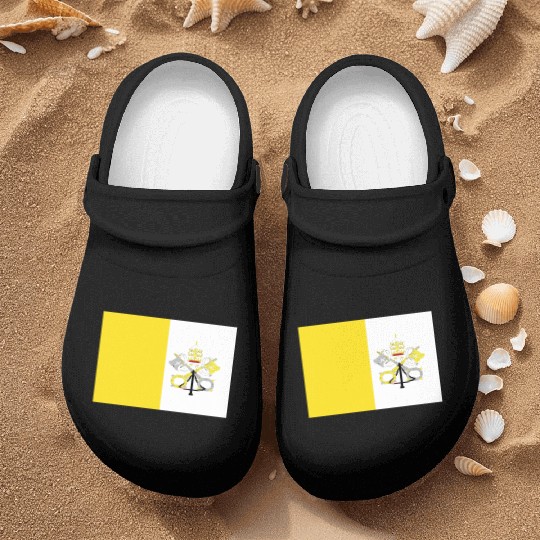 Official Vatican City Flag Vaticans Country Pride Nurse Clogs