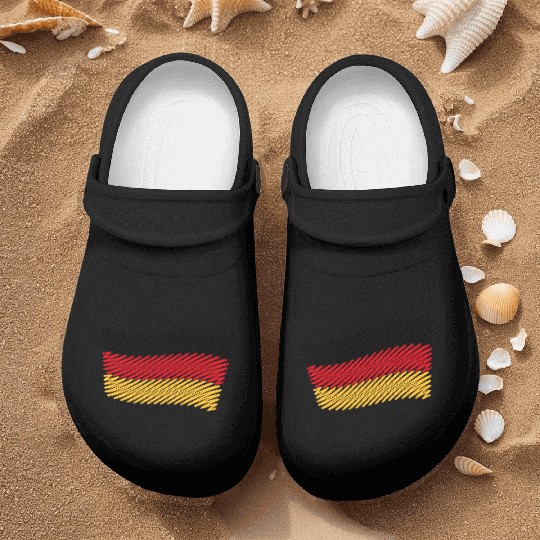 National Flag Of Germany (Scribble) Nurse Clogs