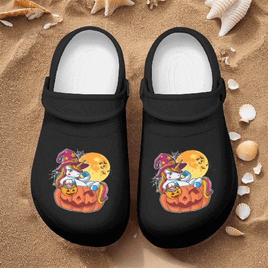 Halloween Unicorn Pony Trick Or Treat Halloween Nurse Clogs