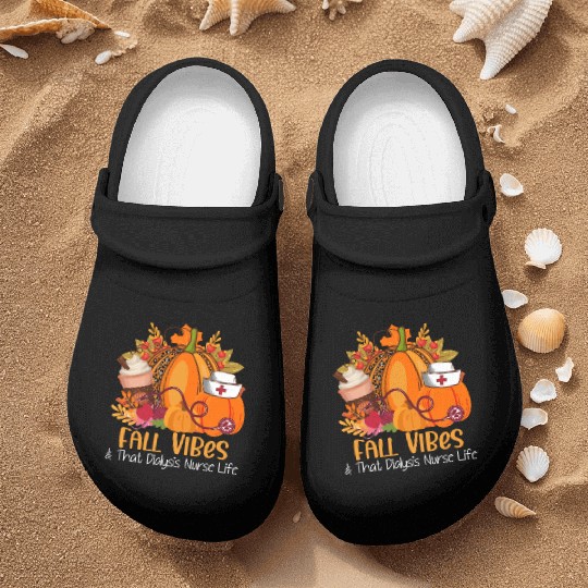 Fall Vibes & That Dialysis Nurse Life Fall Autumn Nurse Clogs