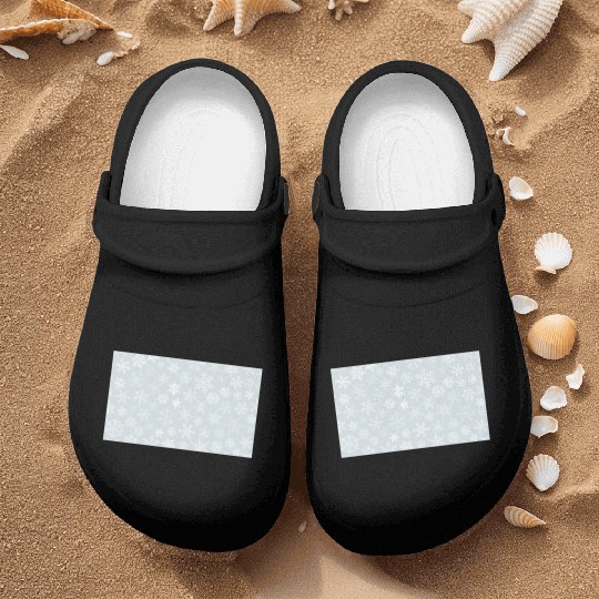 Winter Snowflakes Pattern Grey White Nurse Clogs