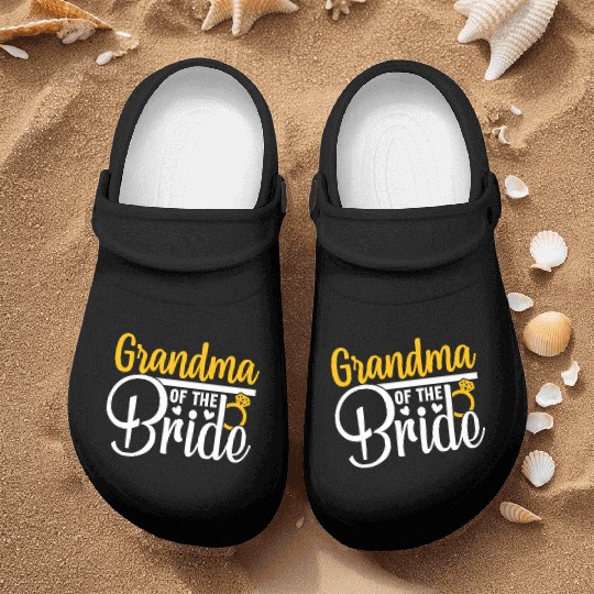 Grandma Of The Bride Wedding Party Matching Gift Nurse Clogs
