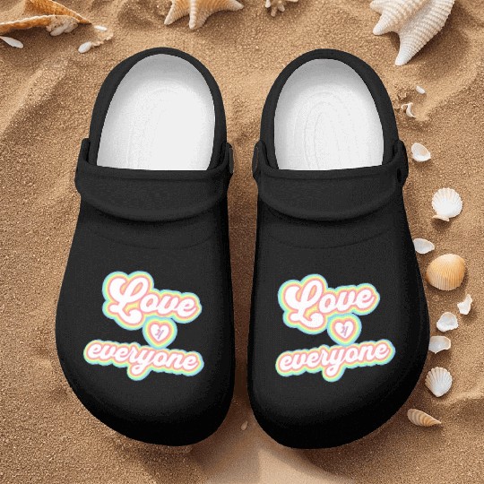 Rainbow unisex love for everyone Nurse Clogs