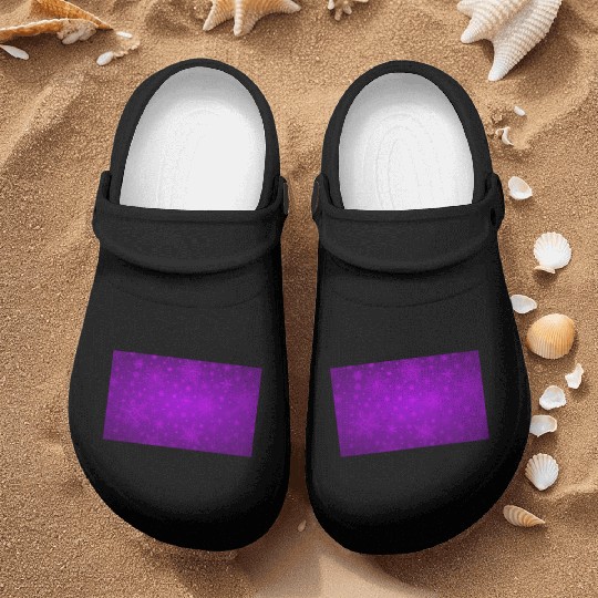 Beautiful Purple Snowflakes Pattern Nurse Clogs