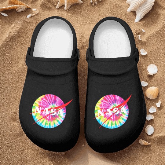 NASA Tie Dye Nurse Clogs