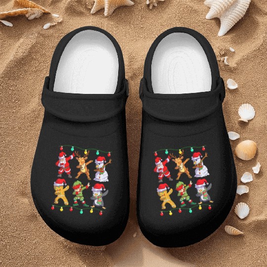 Christmas Dabbing Santa Elf De Friends Xmas Nurse Clogs