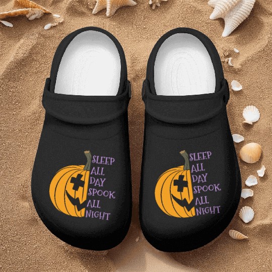 Sleep hall day spook all Halloween night Nurse Clogs