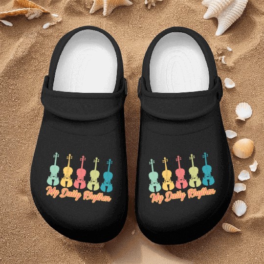 Daily Rhythm Orchestra Music Instrument Violinist Nurse Clogs