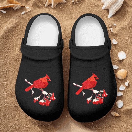 Awesome Red Cardinal Birds Gift Nature Lover Funny Nurse Clogs
