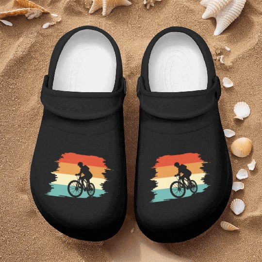 Vintage Retro Cycling Lover Funny Biking Nurse Clogs