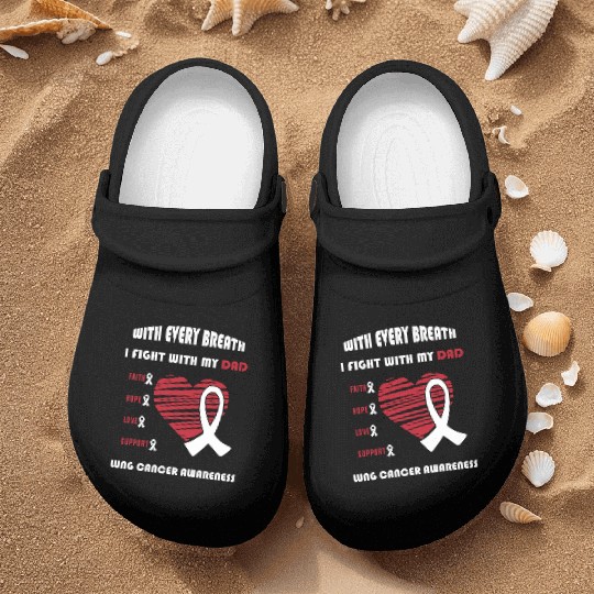 Faith Hope Love Support Squad Lung Cancer Dad Nurse Clogs