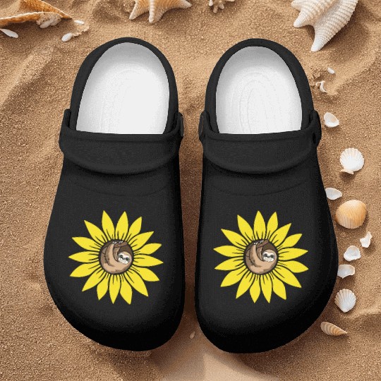 Sloth Sunflower Nurse Clogs