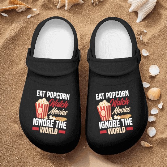 Film Popcorn Cinema Nurse Clogs