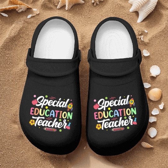 Special Education Teacher Cute Sped Awareness Nurse Clogs