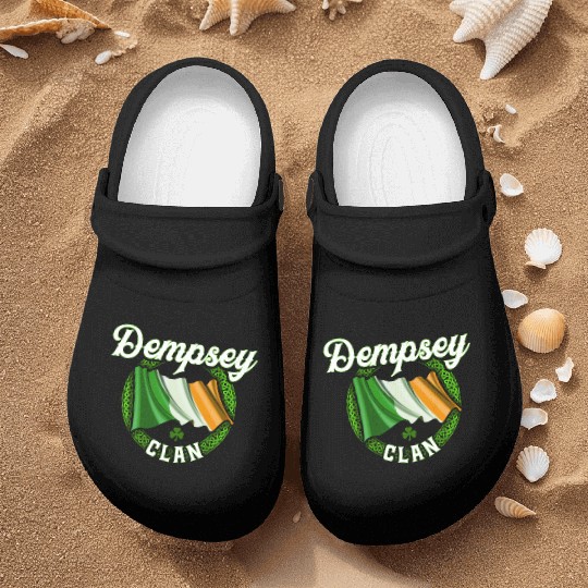Dempsey Surname Irish Last Name Ireland Flag Nurse Clogs