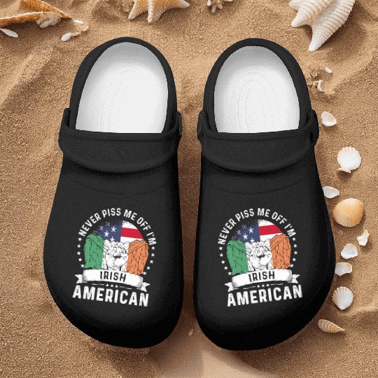 Ireland American Country Heritage Flags Nurse Clogs