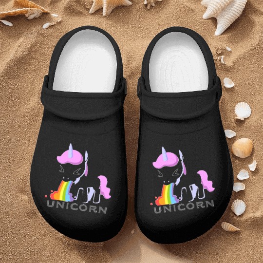 Rainbow Animal Fairy Unicorn Lover Girls Women Gif Nurse Clogs