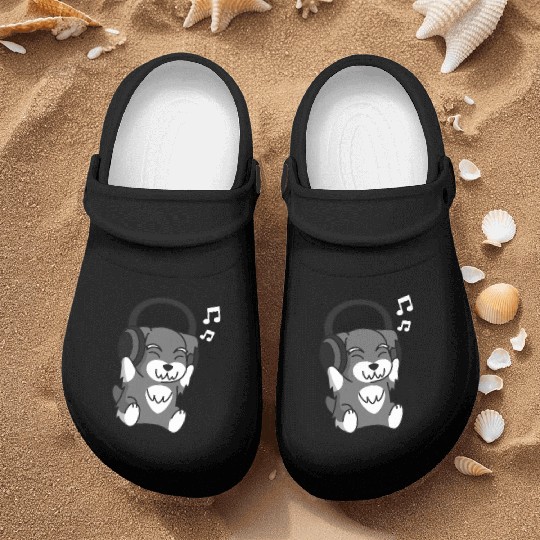 Music Lover Schnauzer Nurse Clogs