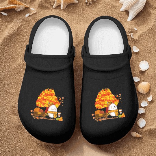 Humpty Dumpty Had A Great Fall Thanksgiving Autumn Nurse Clogs