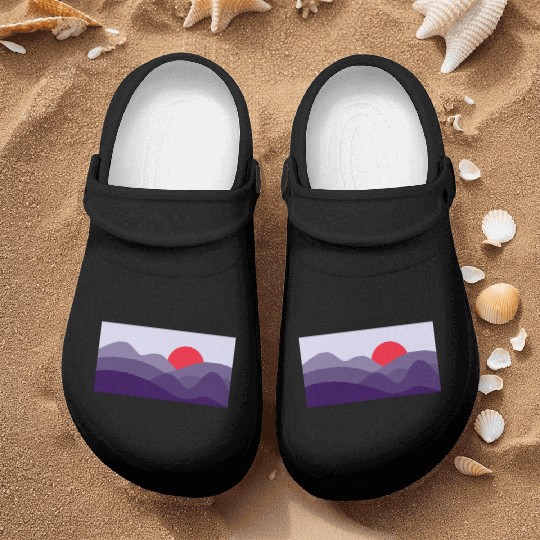 Minimalist Sun Cyber Grape Purple Nurse Clogs
