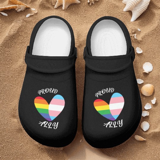 LBGT Flag Gay Pride Human Vintage Rainbow Nurse Clogs