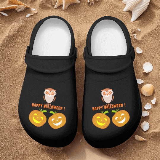 Happy Owloween Cute Halloween Owl Classic Nurse Clogs