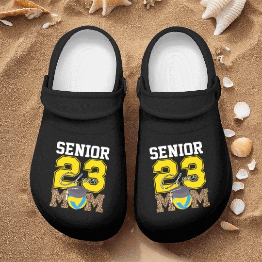 Cheer Mom Senior Class Of 2023 Volleyball Fan Gift Nurse Clogs