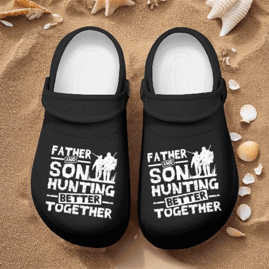 Father And son Hunting Better Together Nurse Clogs