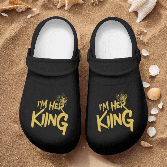 I'm Her King Boyfriend Couple Valentines Day Nurse Clogs