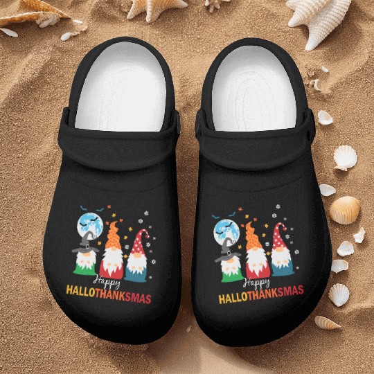 Happy Hallothanksmas Gnomes Lover Halloween Nurse Clogs