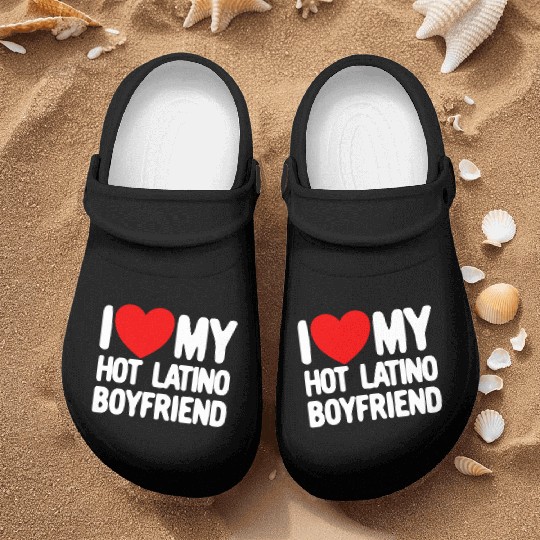 I Love My Hot Latino Boyfriend Red Heart Boyfriend Nurse Clogs