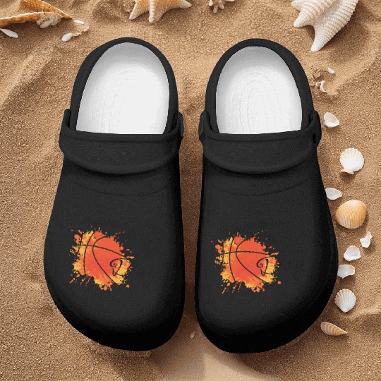 Game Day Basketball Lightning Bolt Nurse Clogs