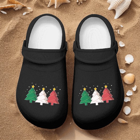 Christmas Tree Italy Flag Nurse Clogs