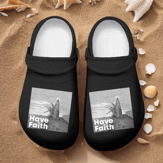 Have Faith Jesus Christ Rolling Eyes for The Devil Nurse Clogs