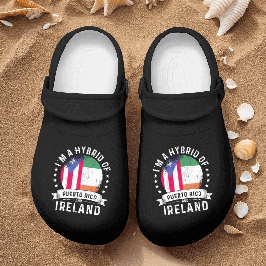 Puerto Rico Flag Ireland Grown Country Flags Nurse Clogs