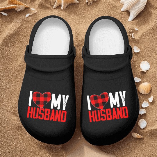 I Love My Hubby Valentines Day Marriage Cupid Love Nurse Clogs