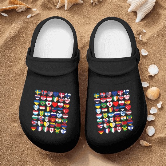 Flags of the Countries of the World International Nurse Clogs